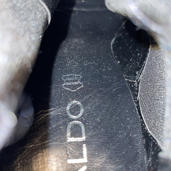 NWOT. ALDO leather pull on ankle boots. Size 10.   4” block heel, 1/2” platform - Picture 7 of 10